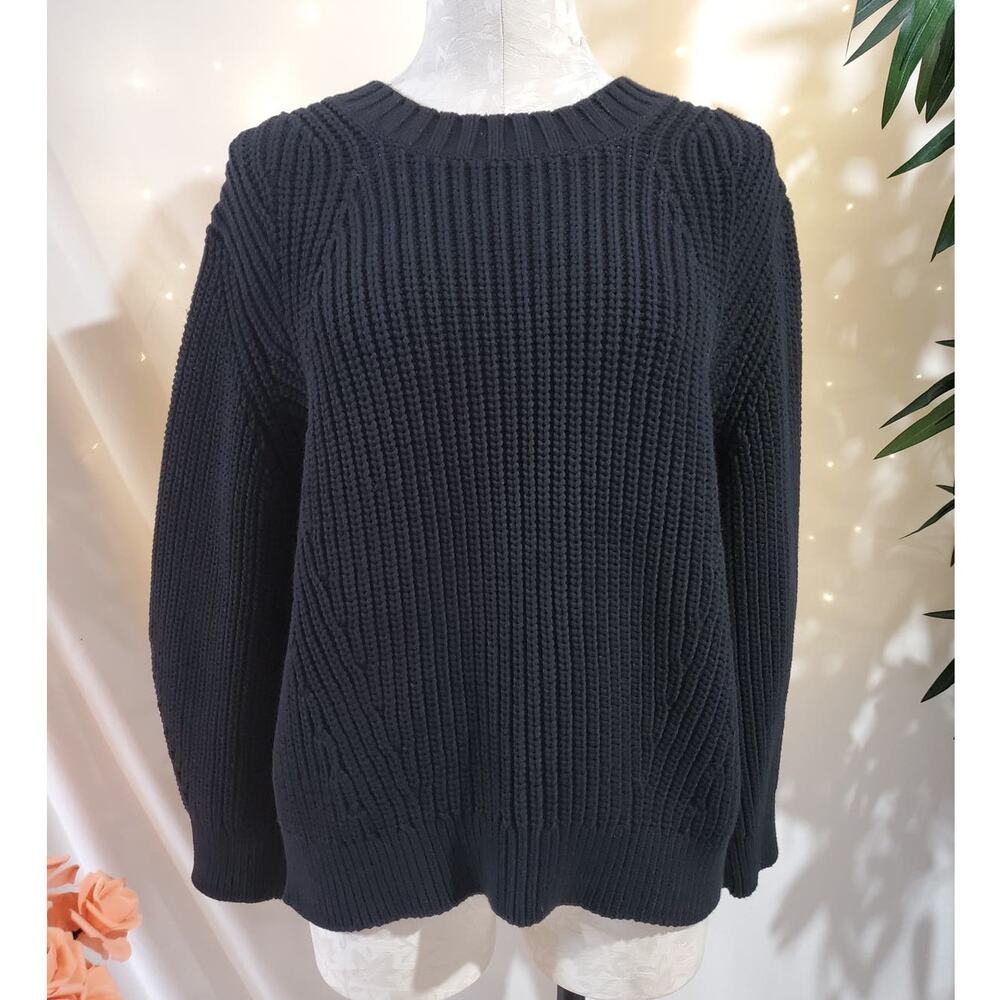 Everlane The Texture Chunky Rib Knit Crewneck Pullover Sweater Womens Size XL